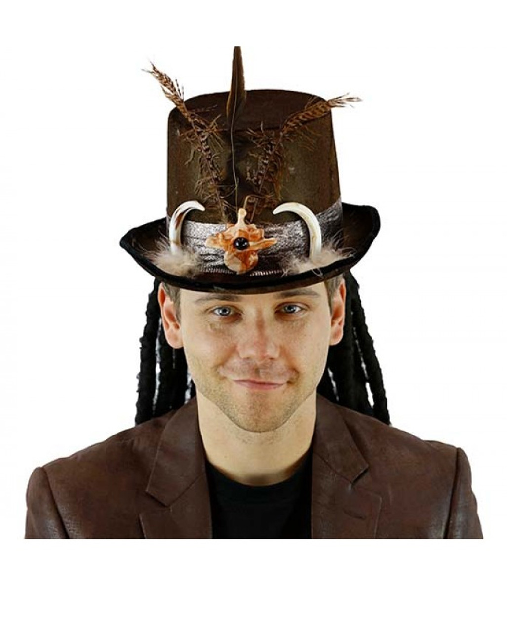 Voodoo Zylinder mit Dreadlocks ★