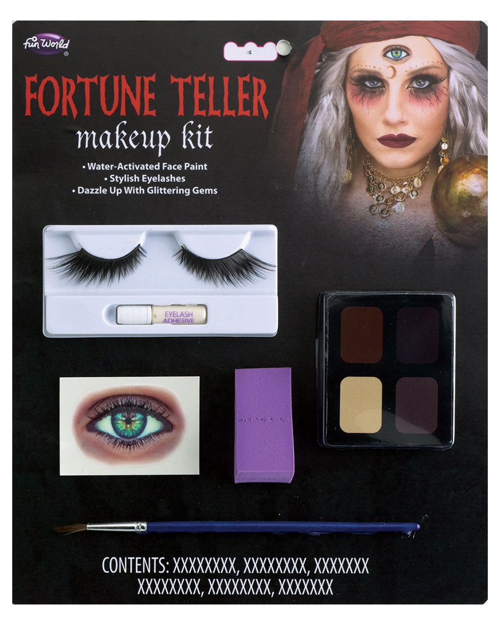 Wahrsagerin Make-up Kit für Halloween & Fasching