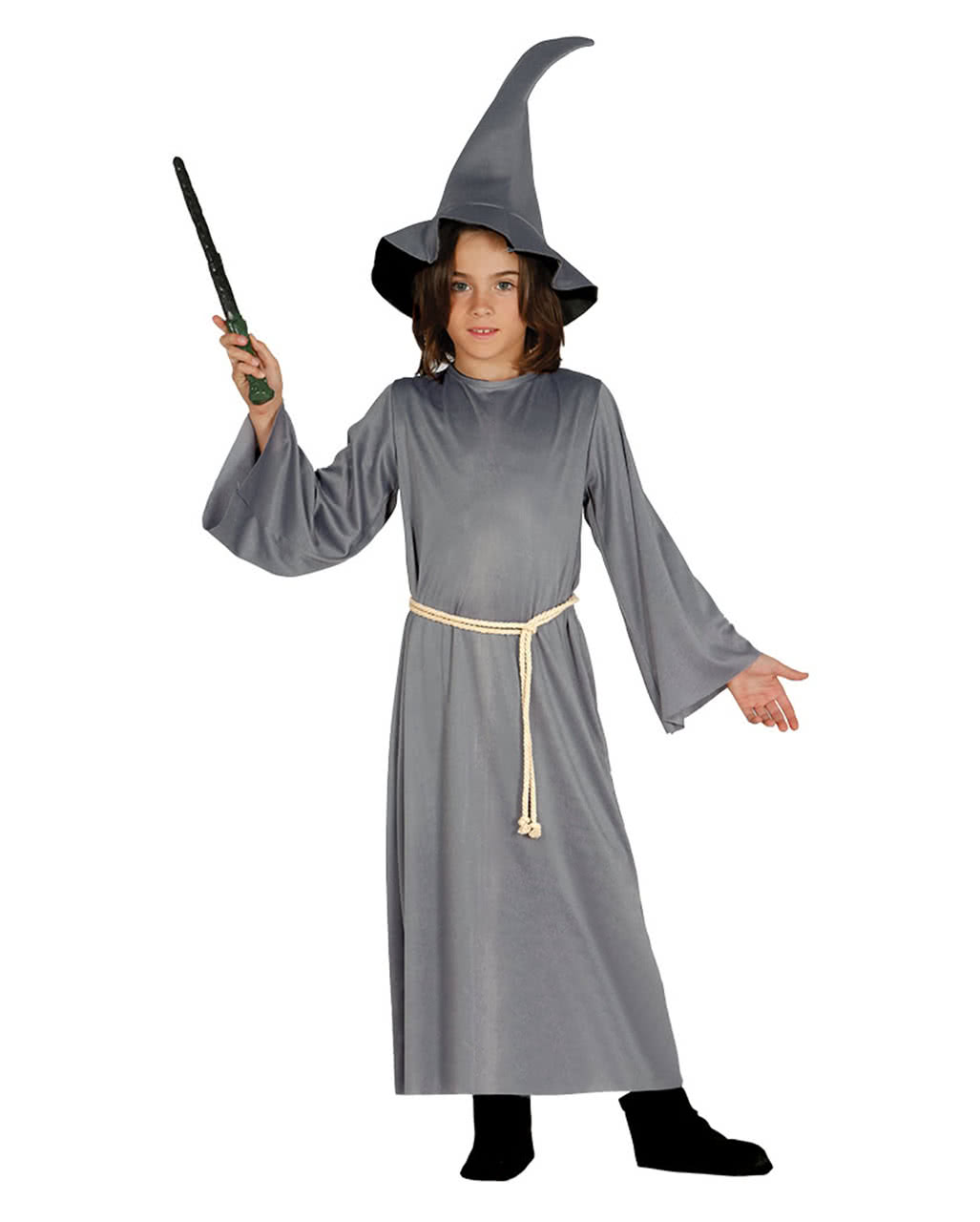 Fantasy Zauberer Kinderkostüm mit Hut für Halloween & Fasching L