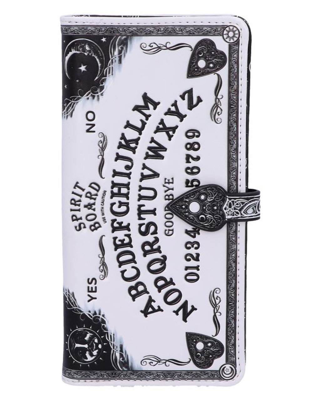 Weiße Ouija Brett Geldbörse als Gothic Accessoire