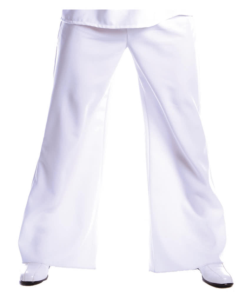 Weiße Herren Schlaghose als Kostümzubehör One Size