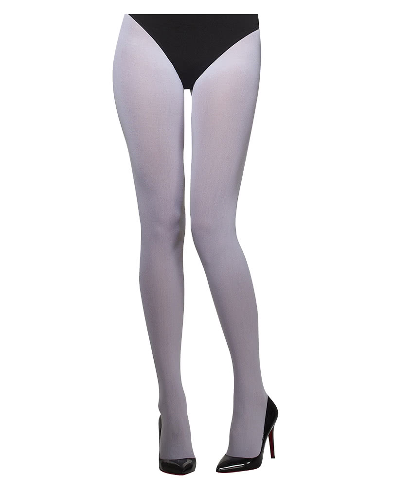 Weiße Strumpfhose  Opaque Nylons als Strumpfhose