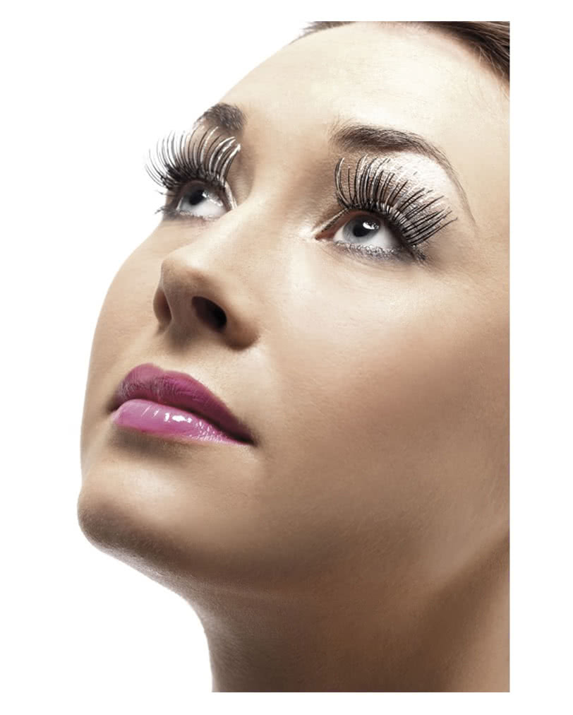 Wimpern schwarz silber Holographic für atemberaubende Augen Make-Ups