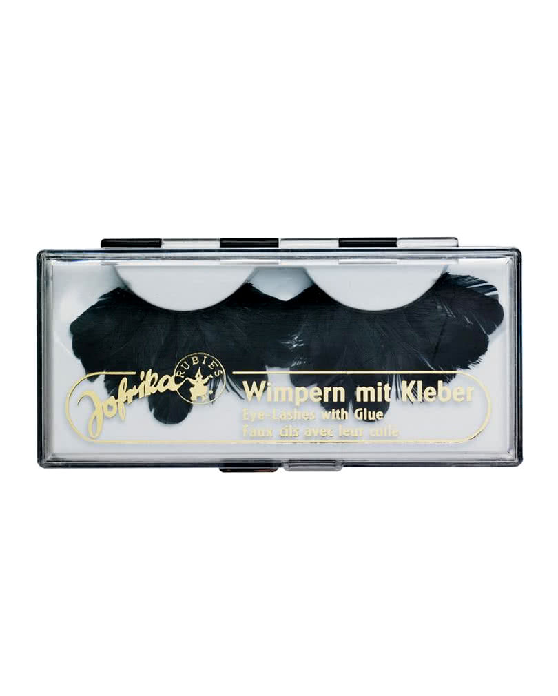 Feder Wimpern Schwarz   Lange Federwimpern zum ankleben