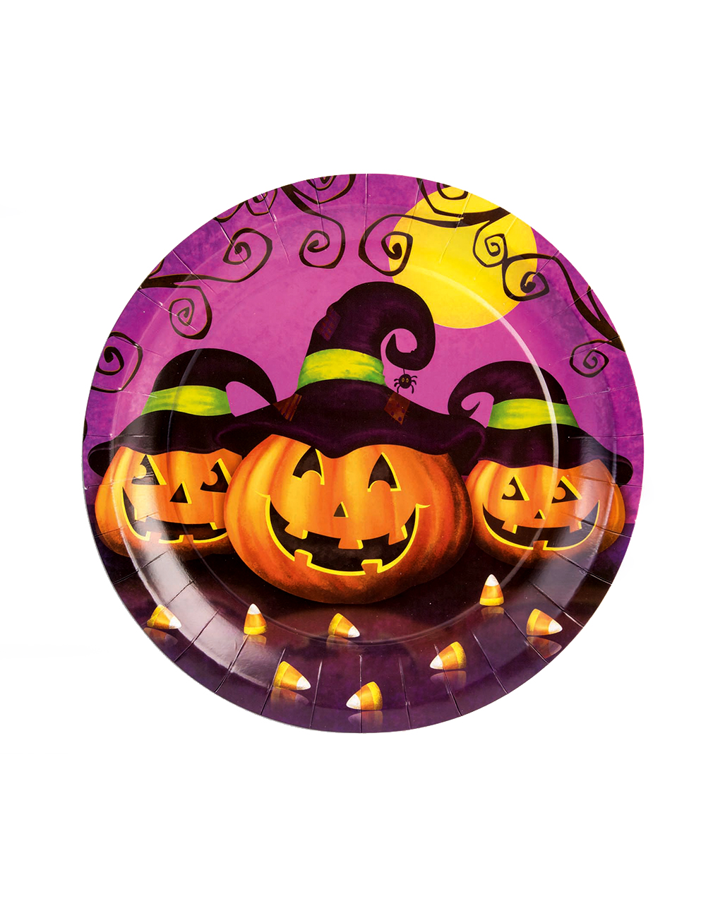 Halloween Partyteller mit Kürbis & Hut 8 St. ?