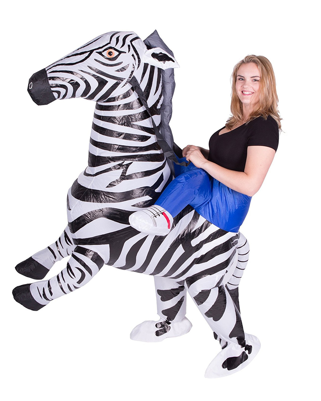 Zebra Aufblas-Kostüm für Fasching