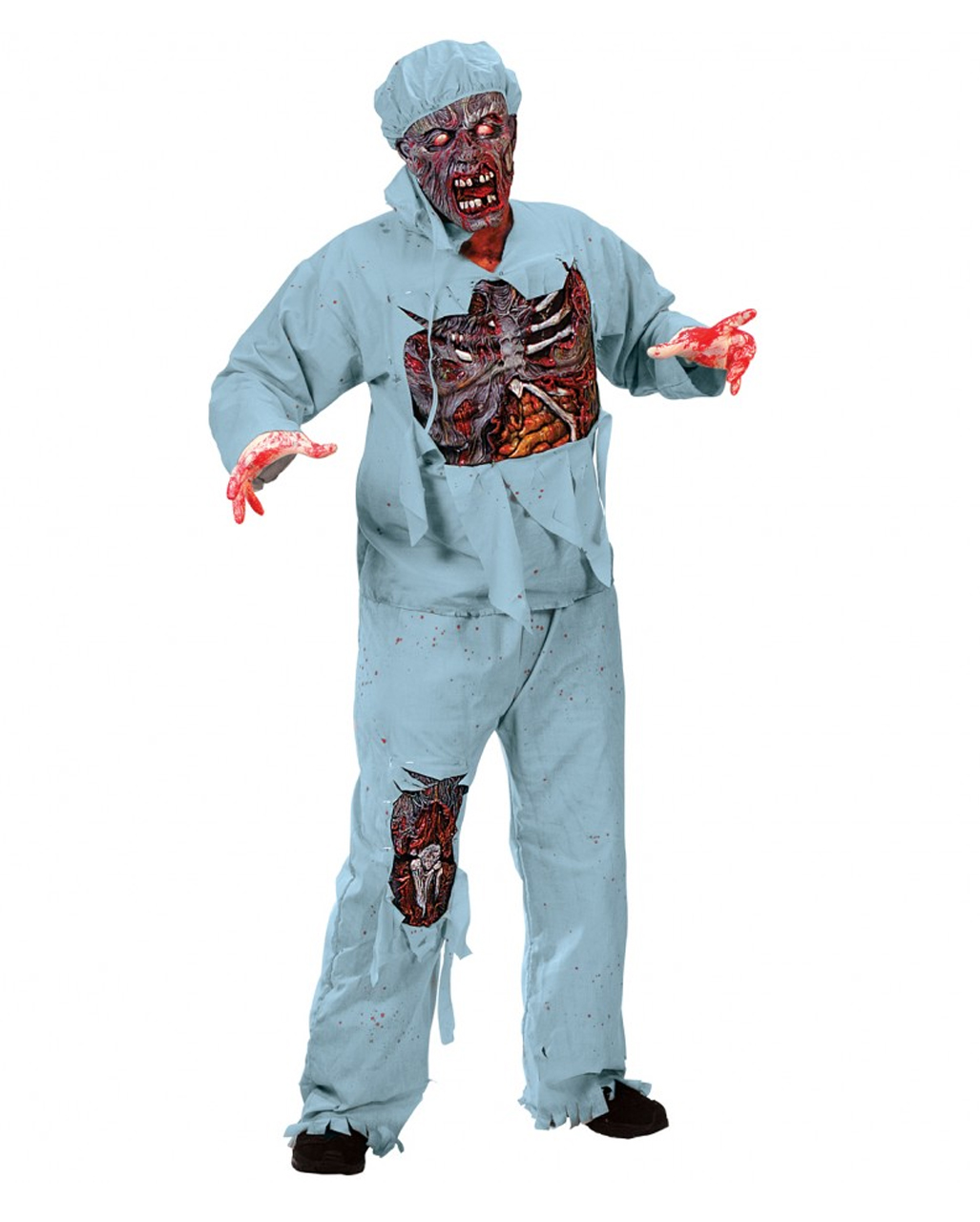 Zombie Doktor 3D Deluxe Kostüm für den Zombie Walk