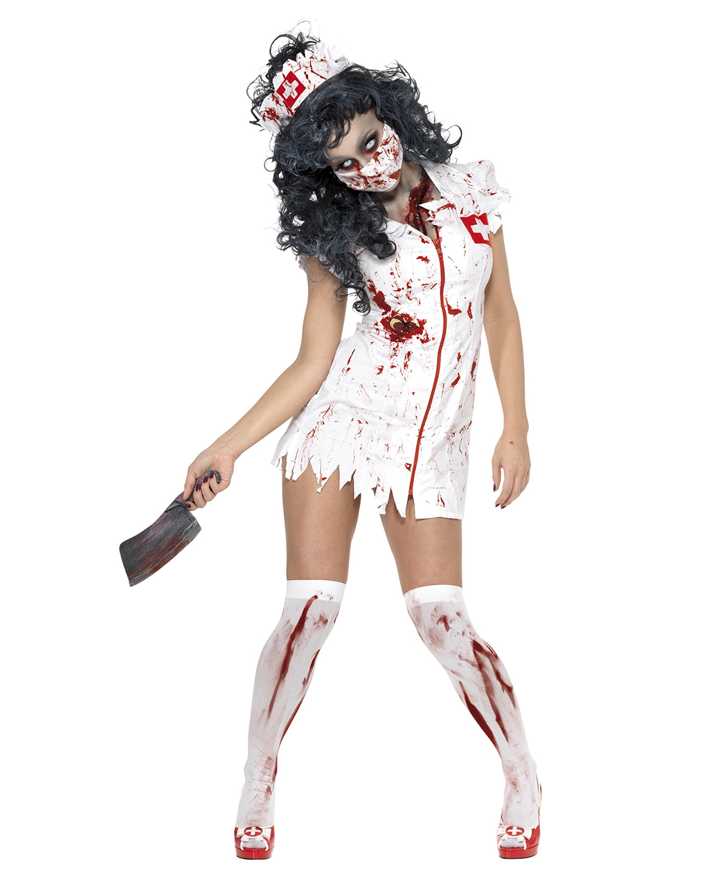Zombie OP Nurse für Halloween & Zombie Walk M / 40-42