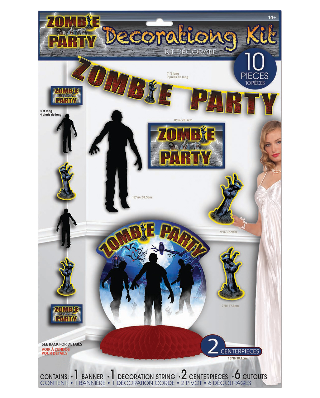 Zombie Party Dekoration Set 10 tlg Halloween Deko