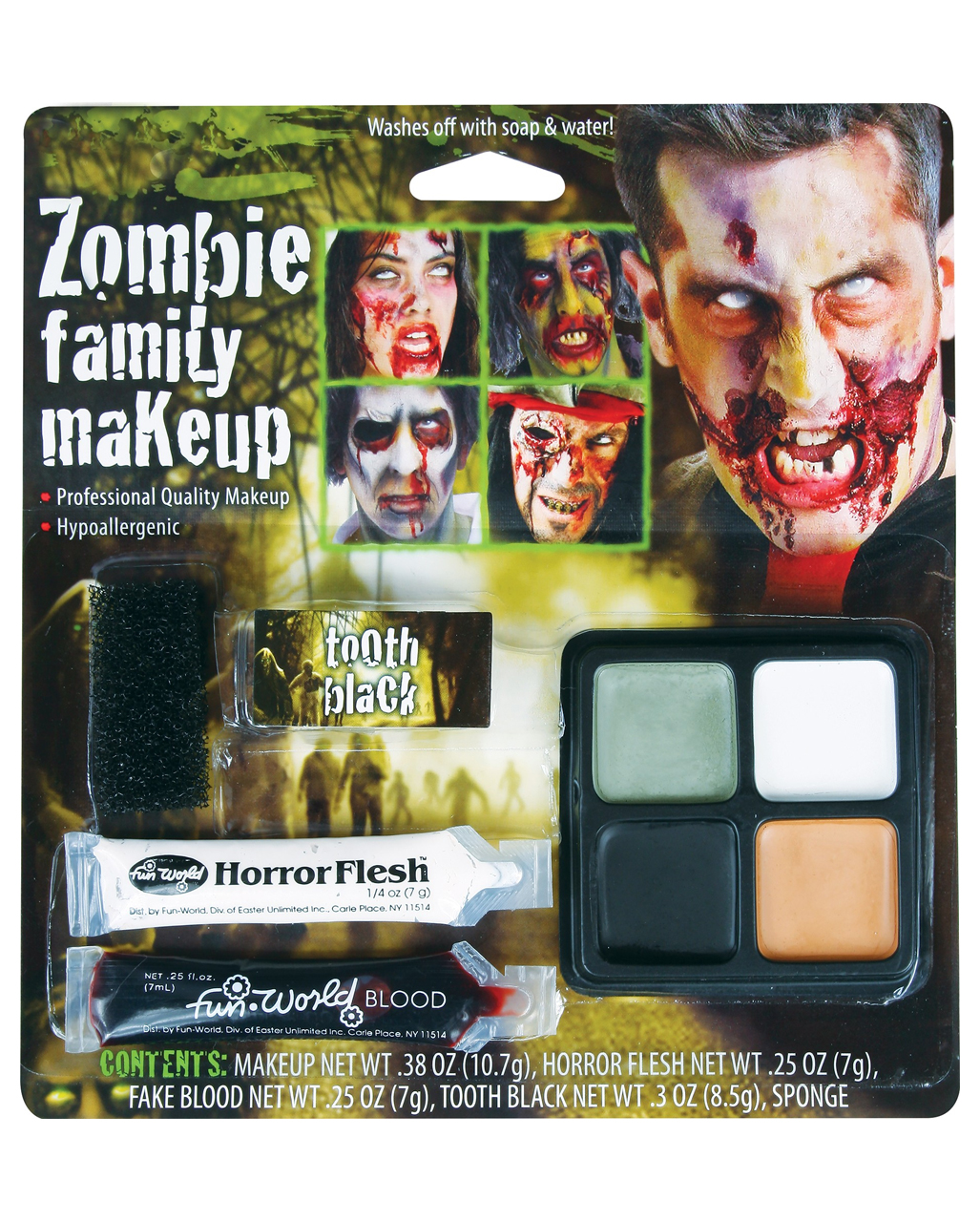 Zombie Make Up Set für Halloween