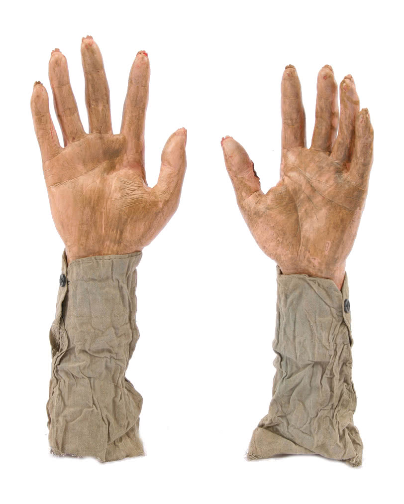 Zombie Hände als Gartenstecker Halloween Deko