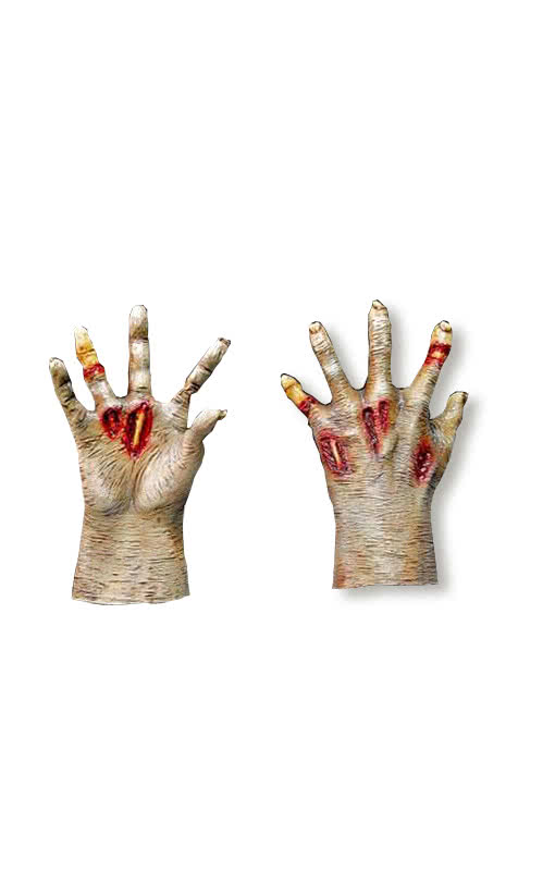 Zombie Hände hell Zombie Handschuhe aus Latex