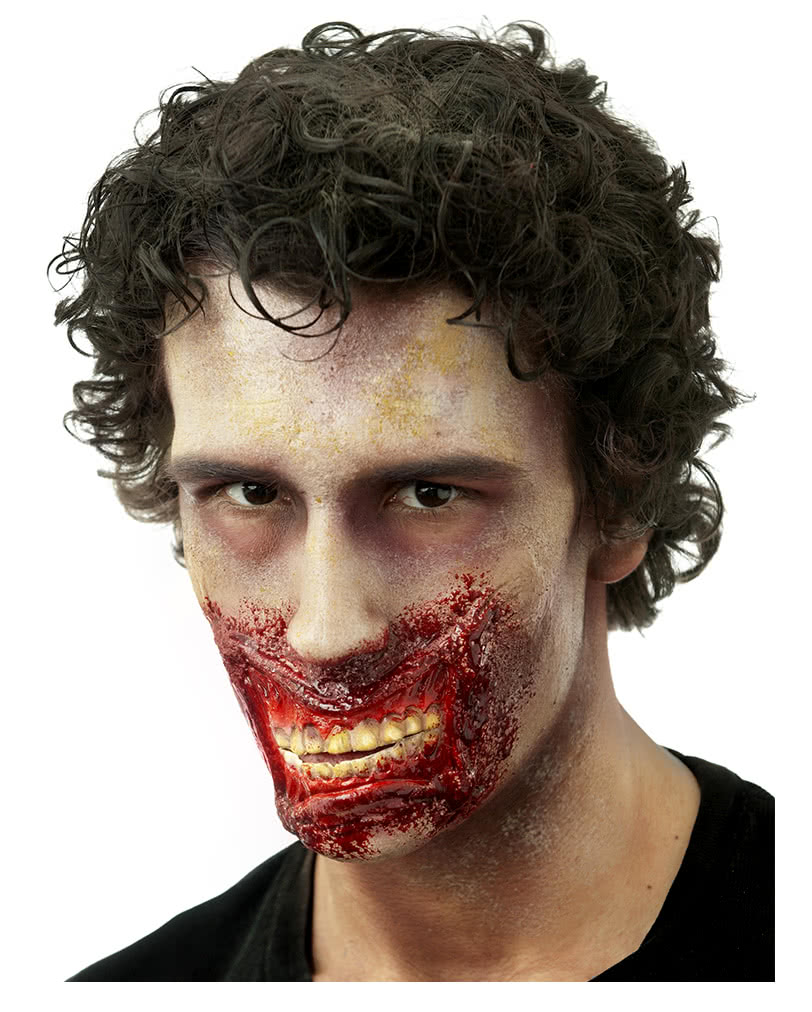 Zombie Kiefer Wunde   Offene Mund Latexwunde