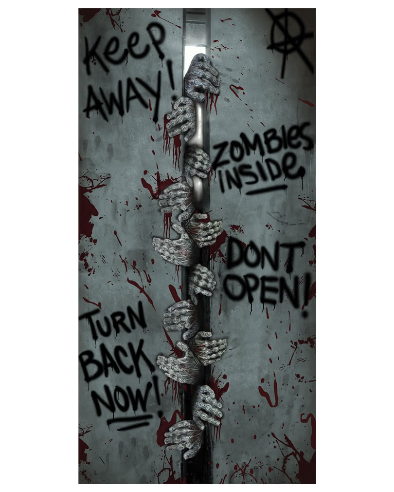 Zombie Türfolie   Gruselige Tür-Dekoration