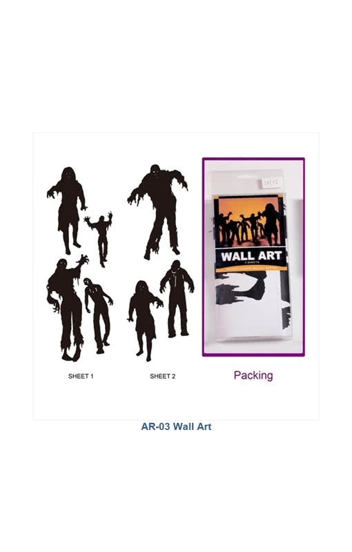 Zombie Wandsticker  Gruselige Horror Aufkleber