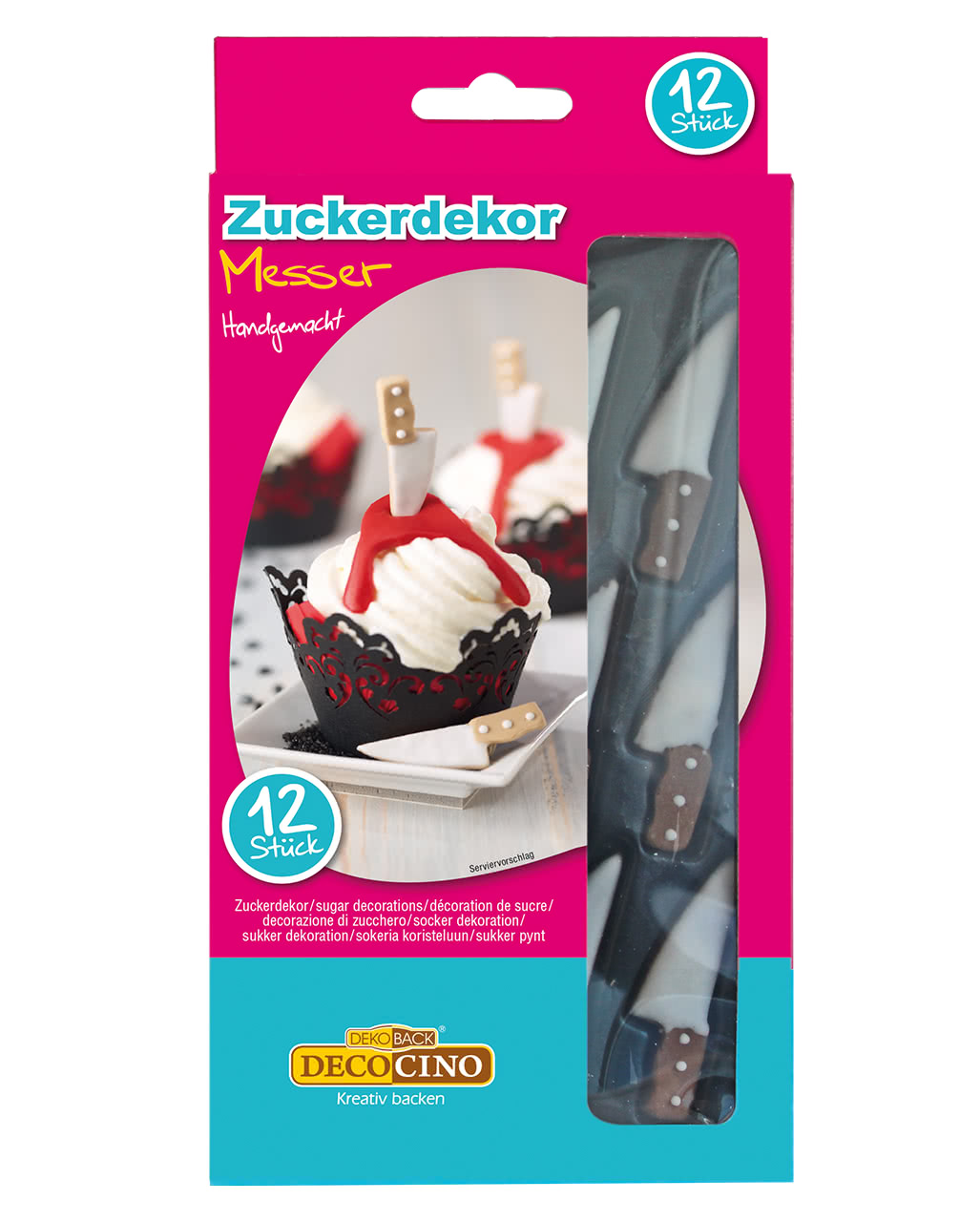 Zuckerdekor Messer 12 St. für Halloween