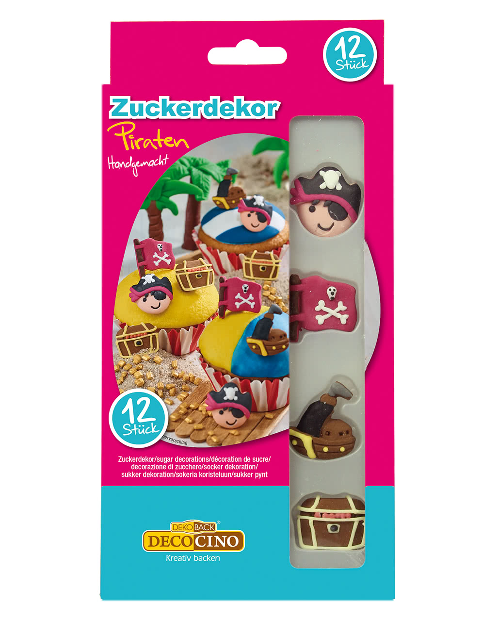 Zuckerdekor Piraten 12 St.  Halloween Süßwaren