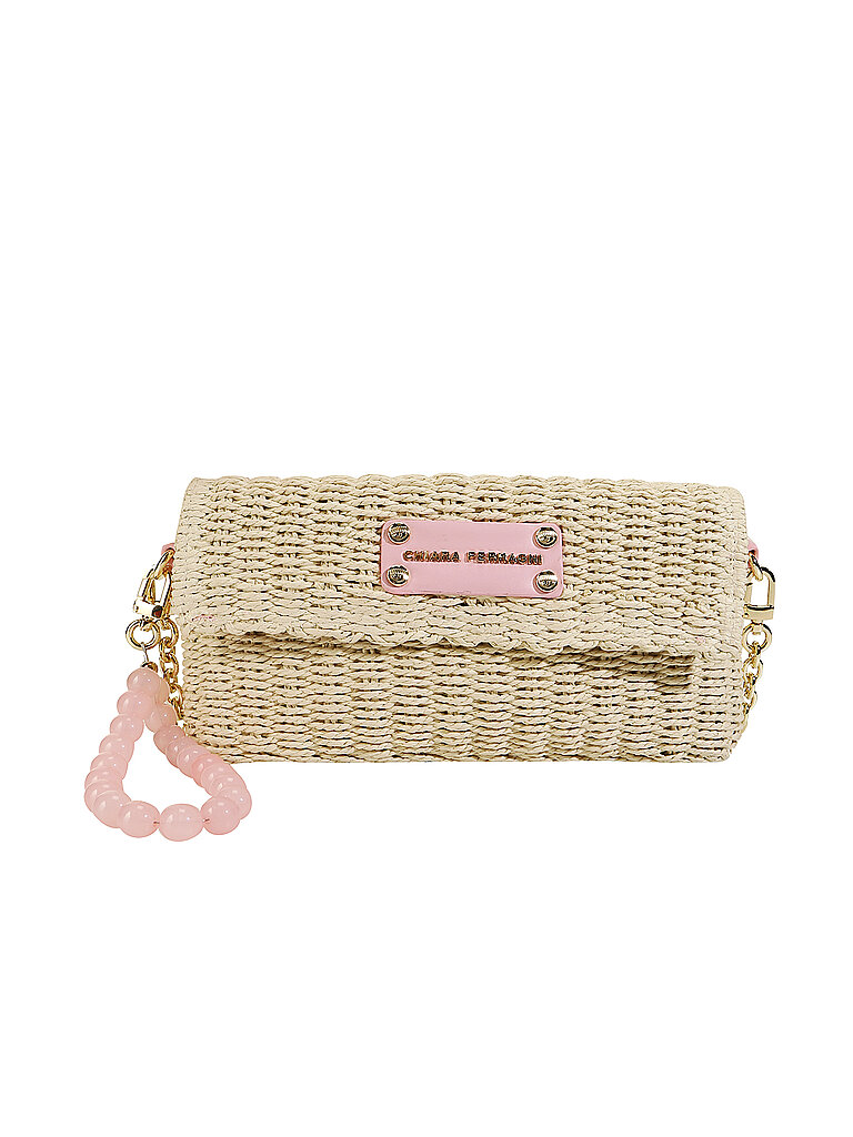 CHIARA FERRAGNI Strohtasche - Umhängetasche  beige