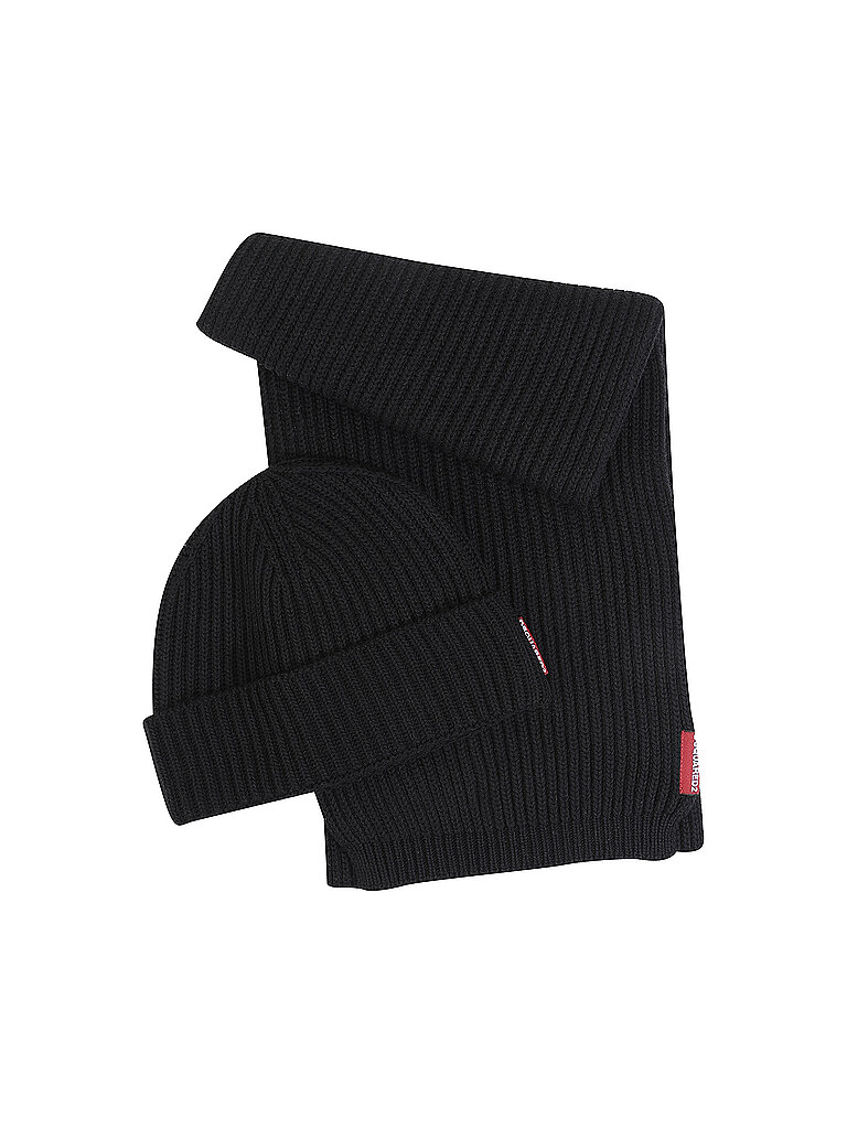 DSQUARED 2 Geschenkset - Haube & Schal  schwarz