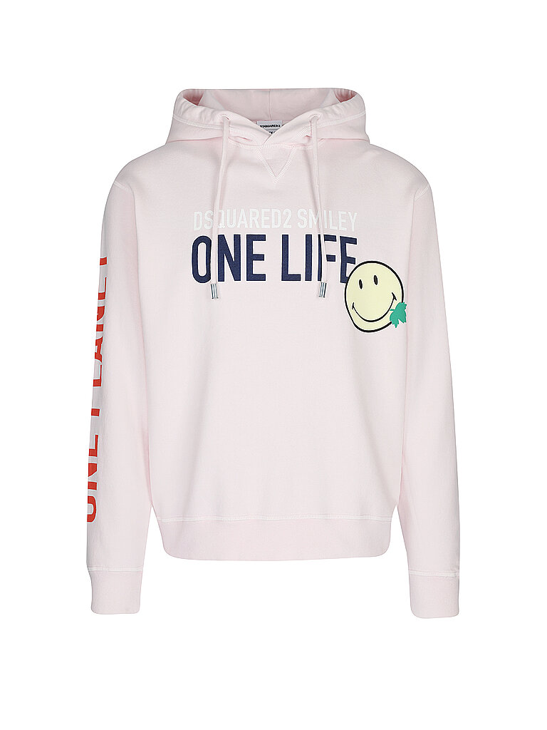 DSQUARED 2 Kapuzensweater - Hoodie Smiley  One Life rosa | L