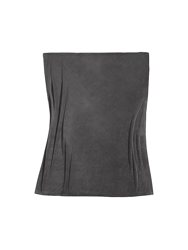 FLEURESSE Flanell Tagesdecke - Plaid 135x190cm Lech Anthrazit grau