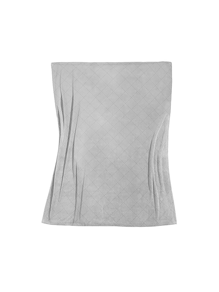 FLEURESSE Flanell Tagesdecke - Plaid 135x190cm Lech Silber silber