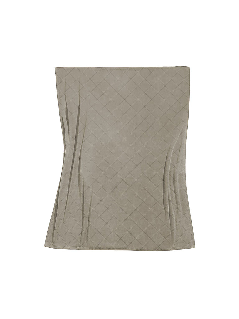 FLEURESSE Flanell Tagesdecke - Plaid 135x190cm Lech Taupe braun