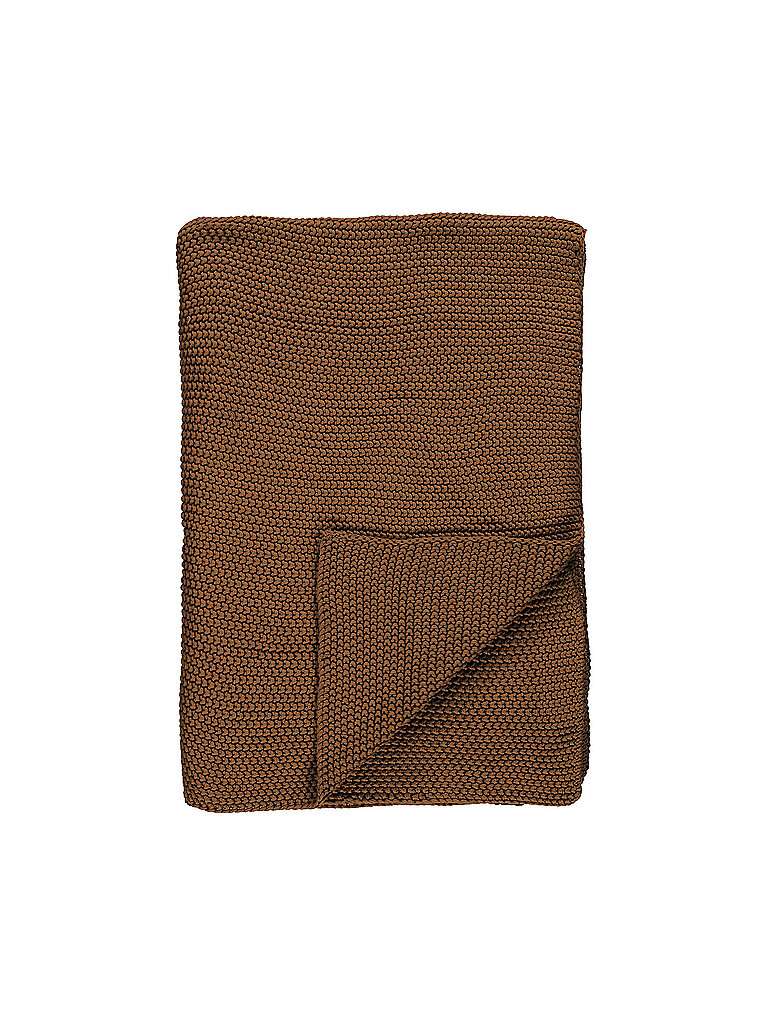 MARC O'POLO HOME Tagesdecke - Plaid Nordic 130x170cm Toffee Brown braun