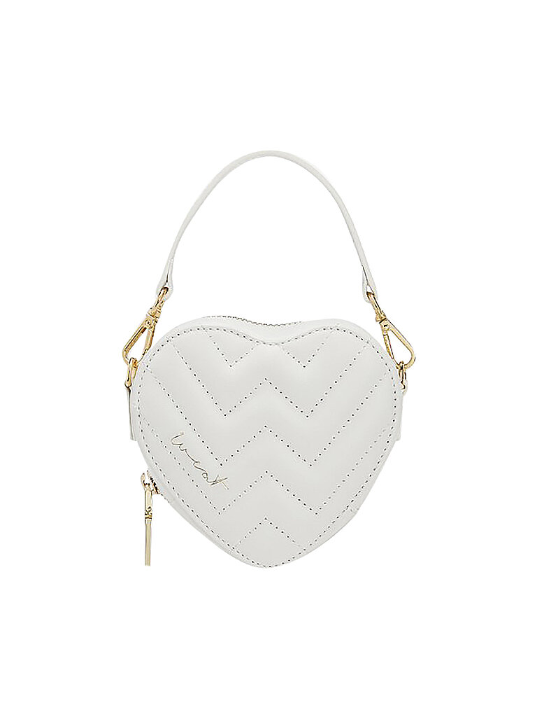 WEAT Ledertasche - Umhängetasche Mini Heart weiss