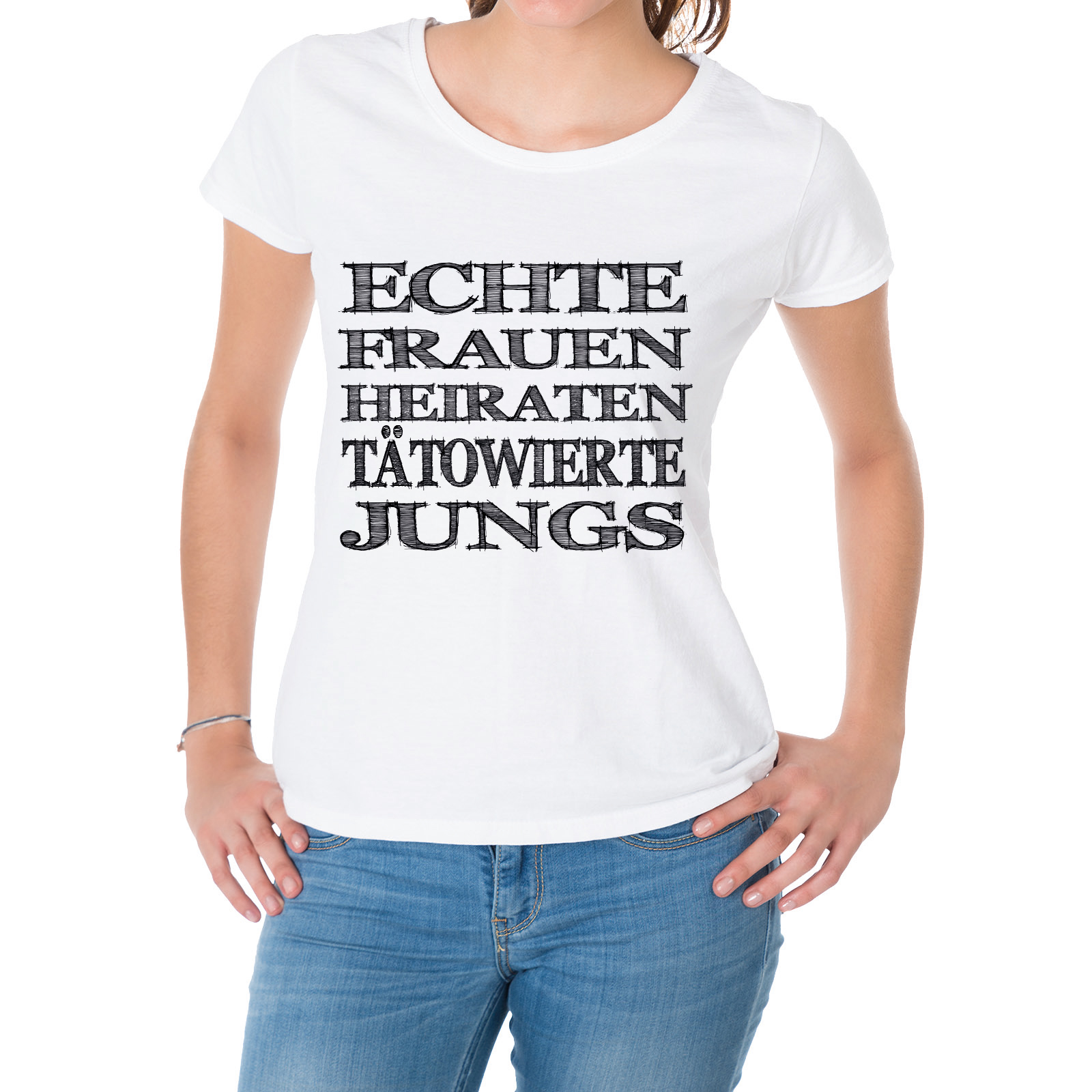 Damen T-Shirt Modell: Echte Frauen