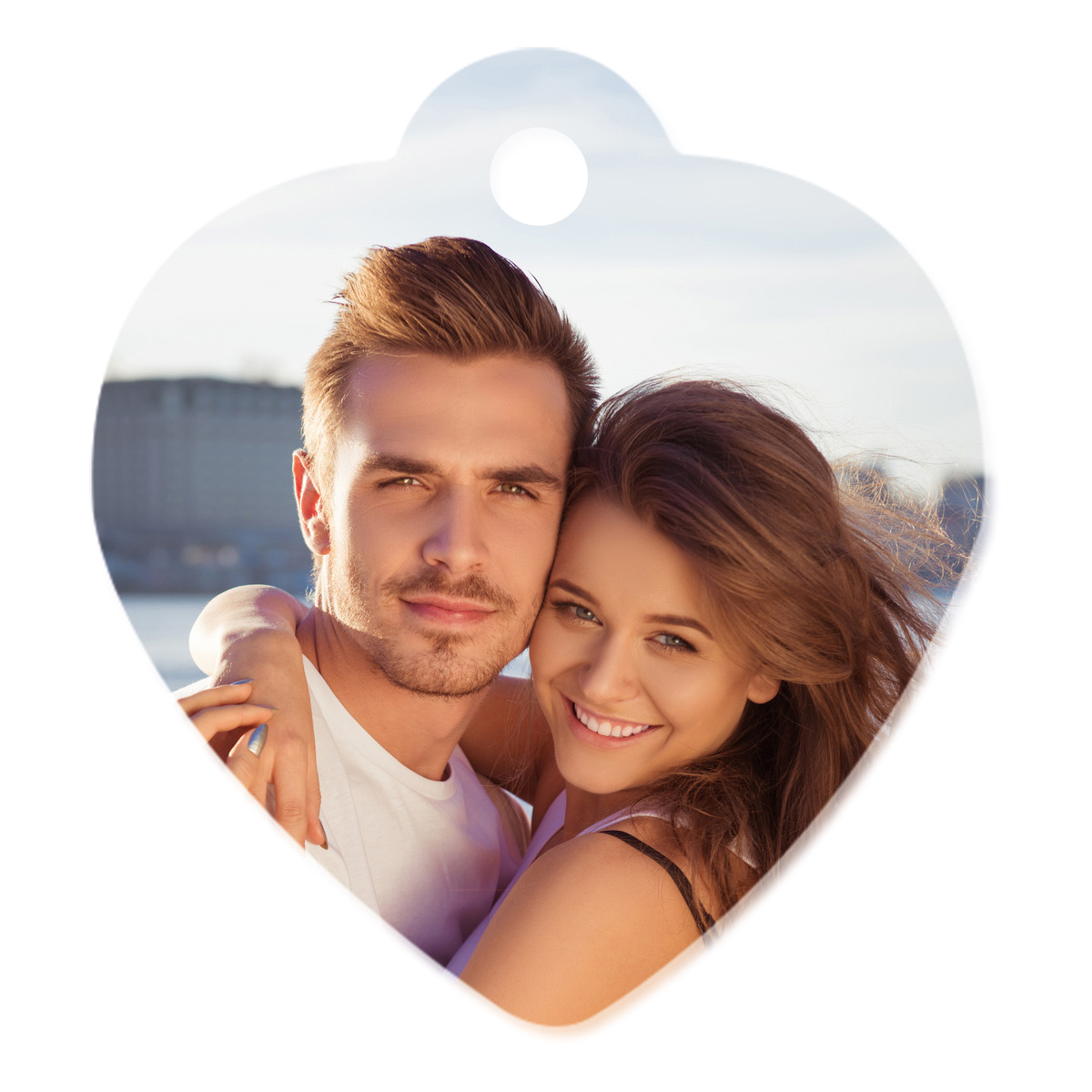 Aluminium Herz Anhänger mit Ihrem eigenem Motiv