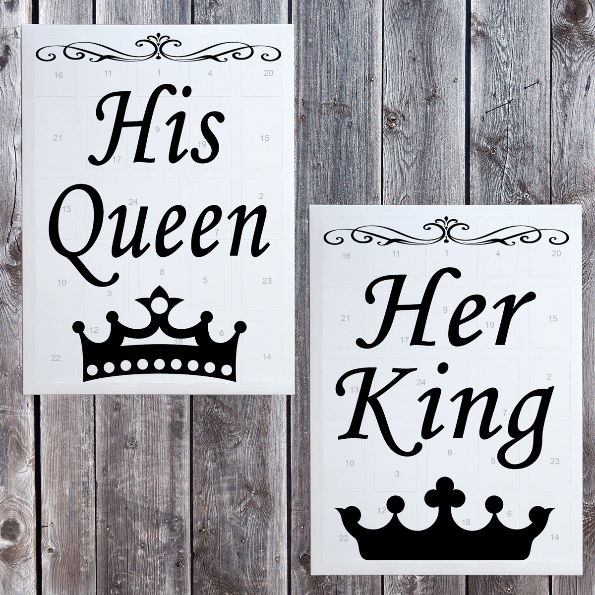 Das Adventskalender Partnerset - His Queen - Her King