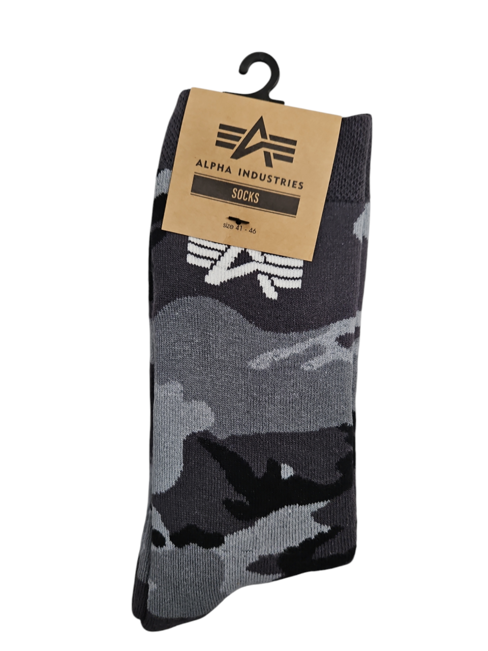 Alpha Industries - Socken camo grau