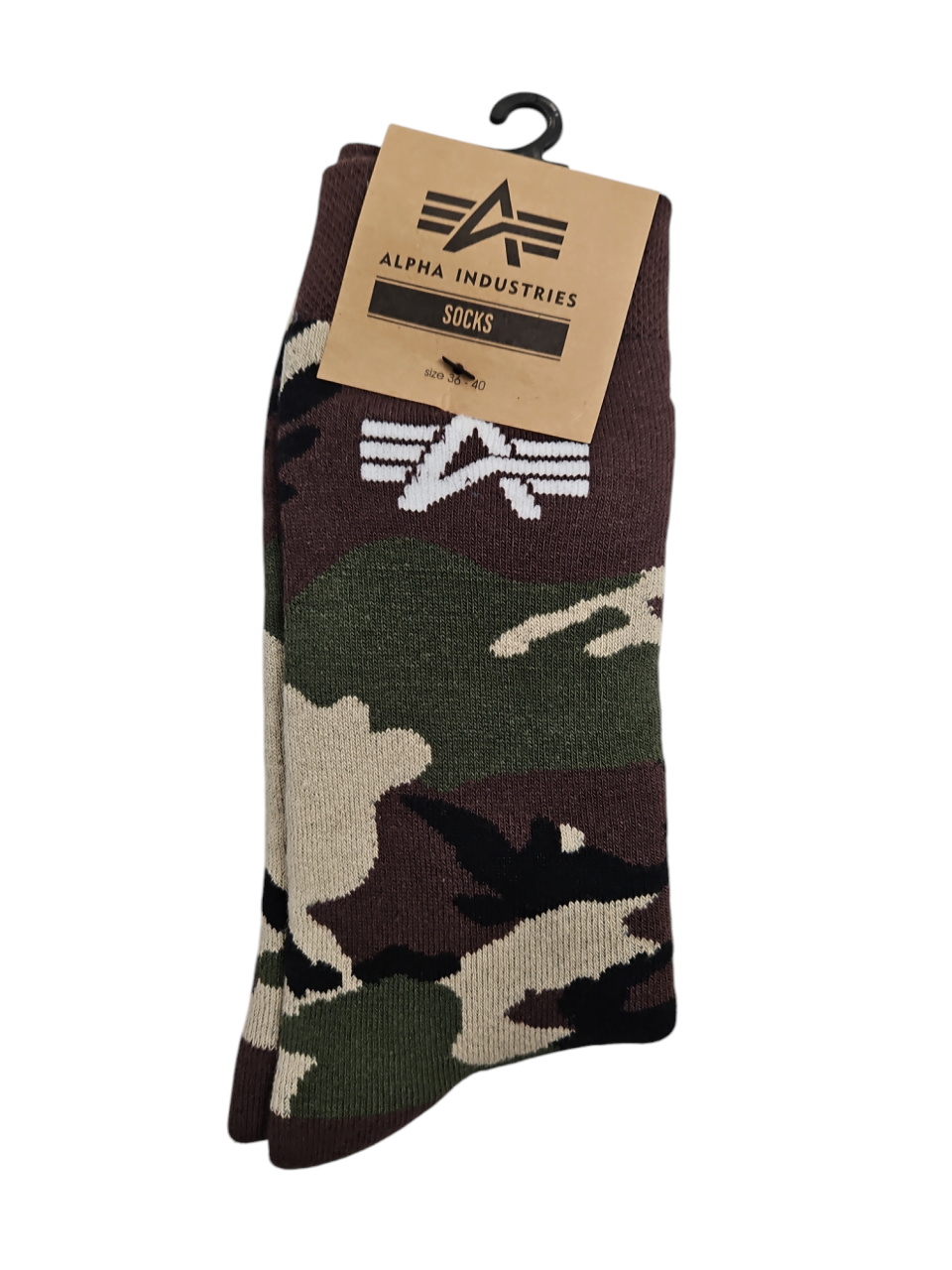 Alpha Industries - Socken camo grün