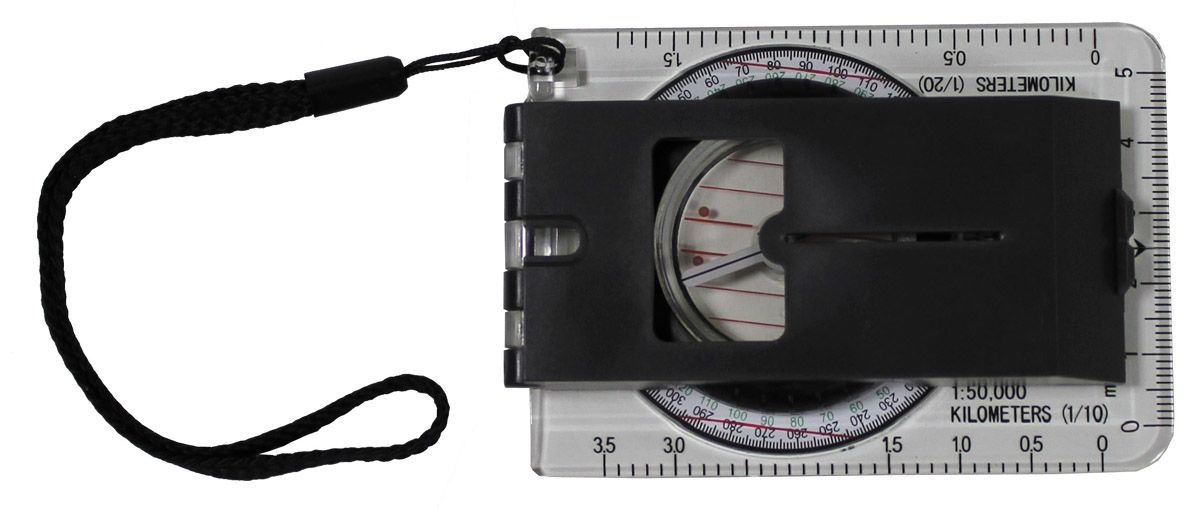 Karten-Kompass,'Professional', transparent, Kunststoffgehäuse