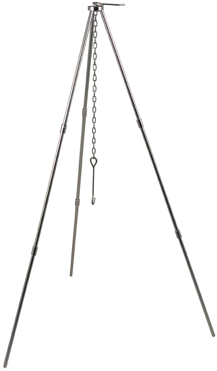 Dreibein, 'Trekking', Alu, mit Kette und Haken