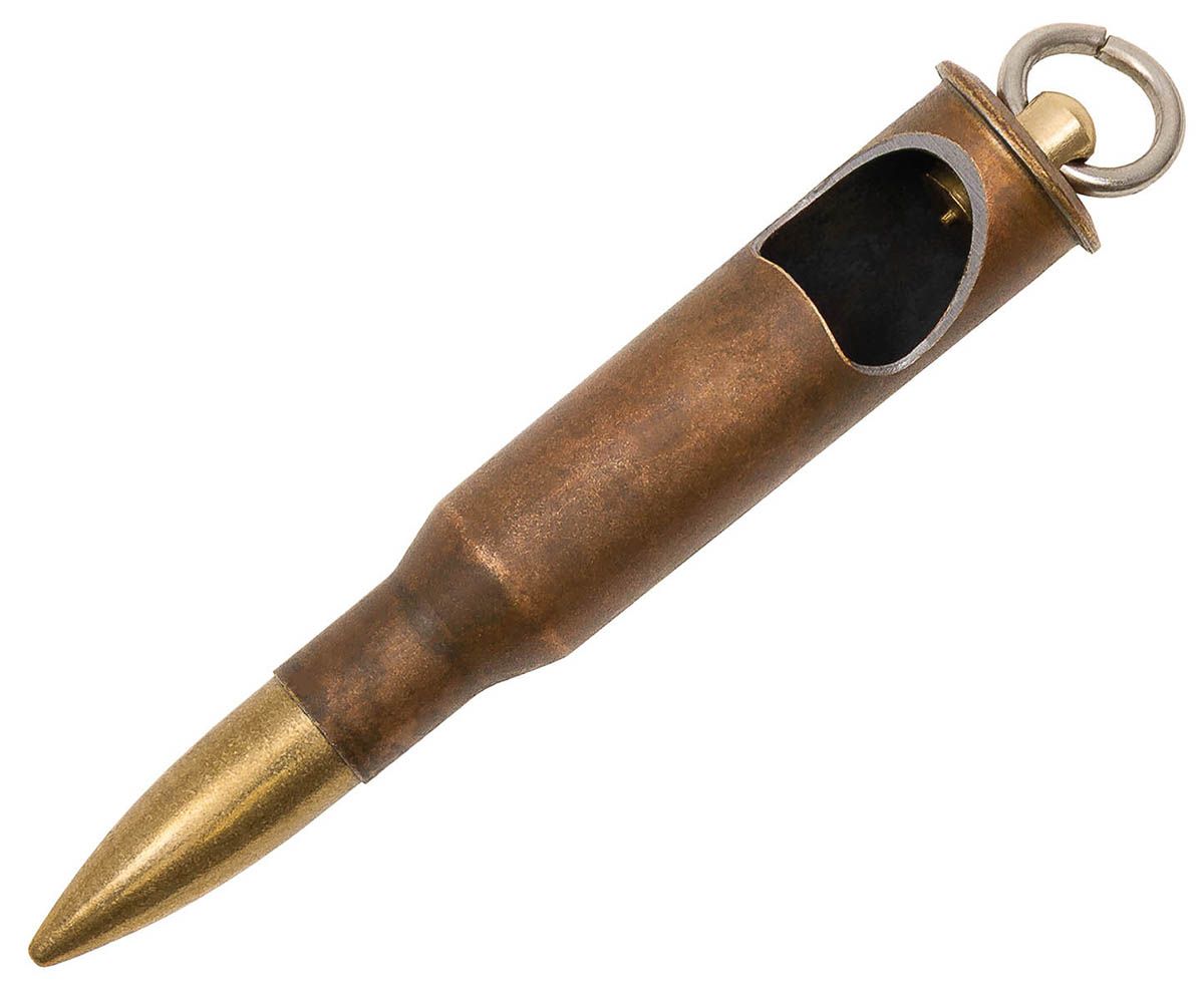 Anhänger-Patrone, 'Mosin', Messing, mit Flaschenöffner