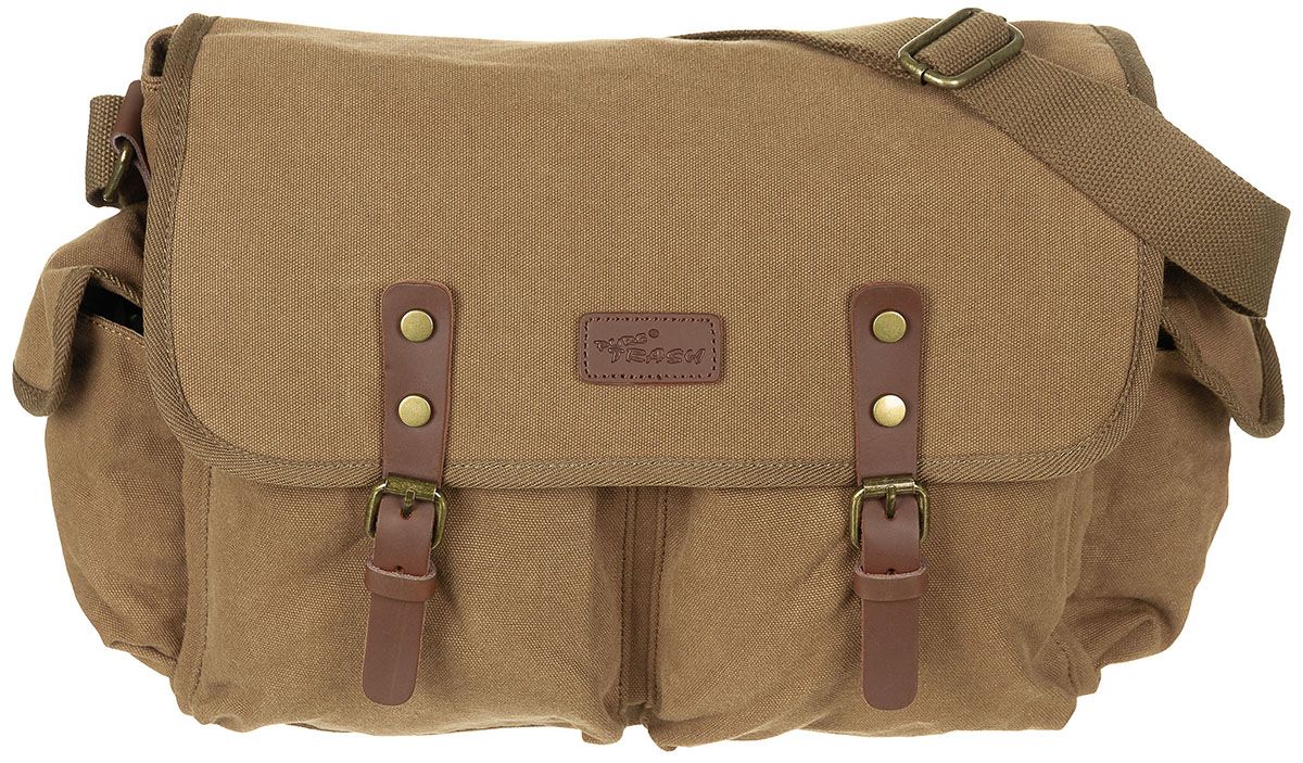 Handtasche, Canvas, 'PT', braun