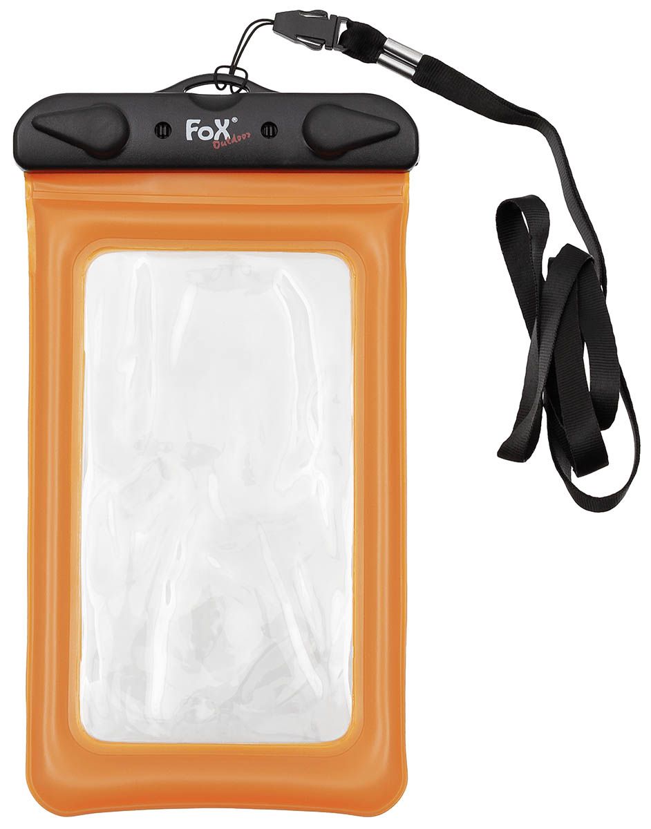 Smartphone Hülle, wasserdicht, transparent, orange