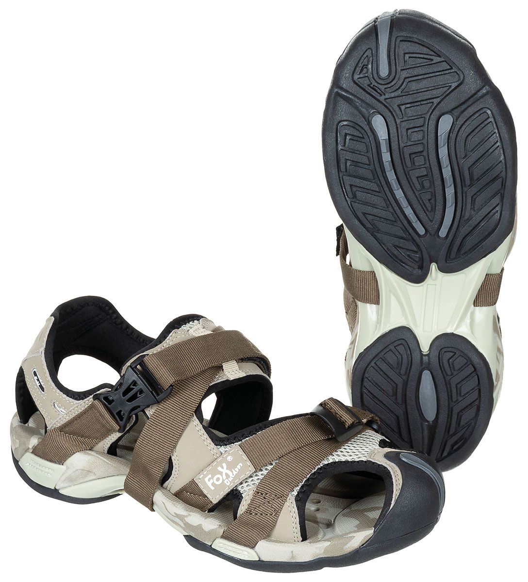 Trekking-Sandalen, Klickverschluss, desert