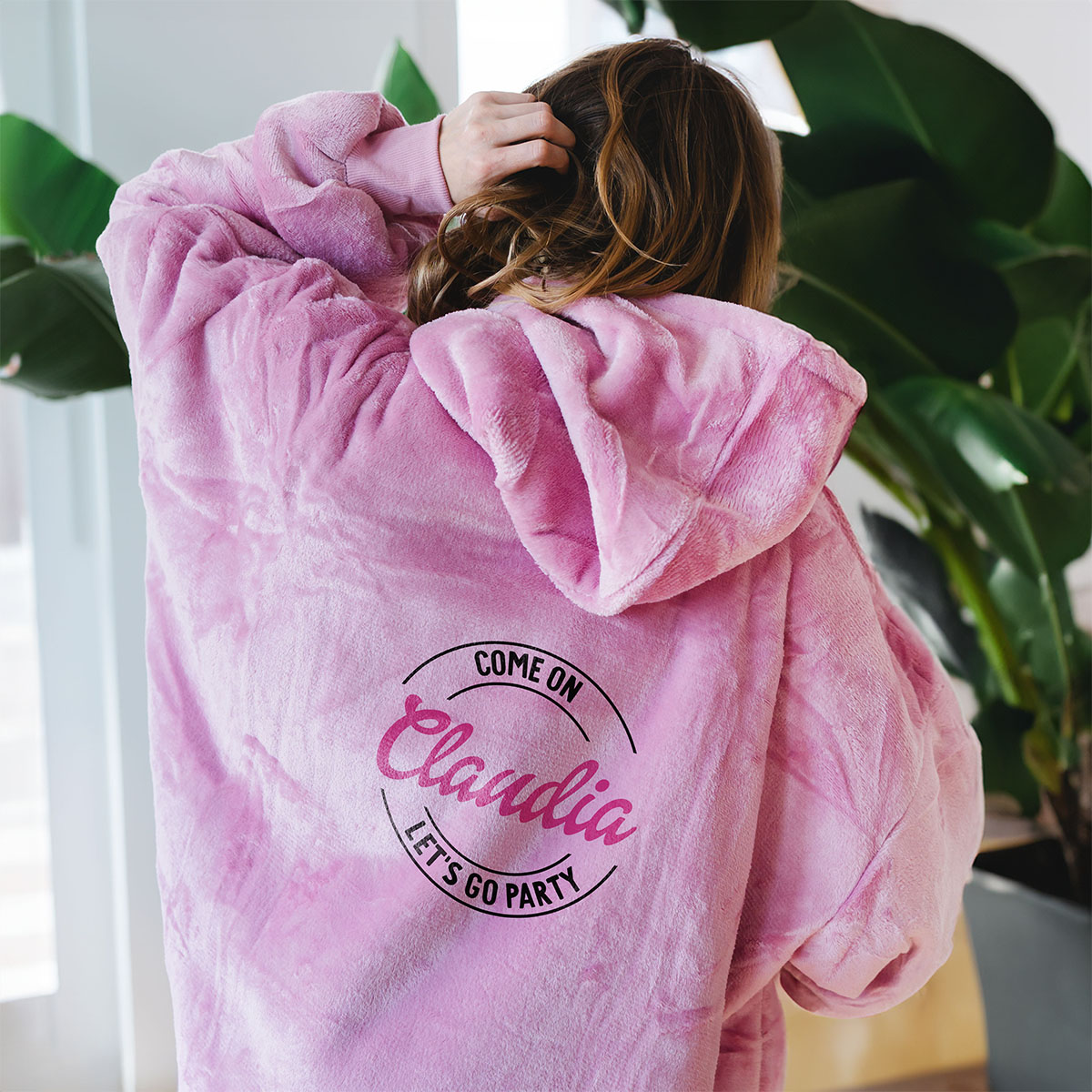 Personalisierbare Hoodie Decke Let's Go Party, Valentinstag Geschenk, Witzige Geschenke, Kleine Geschenke, Geschenk, Geschenkidee