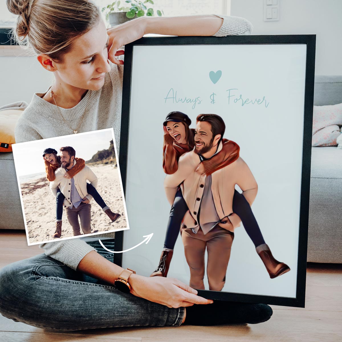 Personalisierbares Comic Poster, Valentinstag Geschenk, Fotogeschenk, Geburtstagsgeschenk, Geschenke Frauen, Geschenke Freundin, Geschenk Schwester, Geschenk Mama, Geschenk Papa, Witzige Geschenke, Romantische Geschenke, Hochzeitsgeschenk, Kleine Geschenk