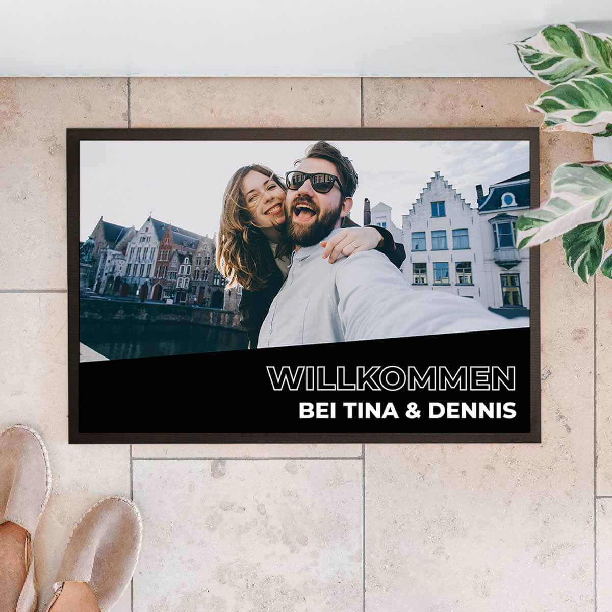 Personalisierbare Fußmatte mit Foto und Text, Türvorleger, Valentinstag Geschenk, Witzige Geschenke, Romantische Geschenke, Hochzeitsgeschenk, Geschenk, Geschenkidee