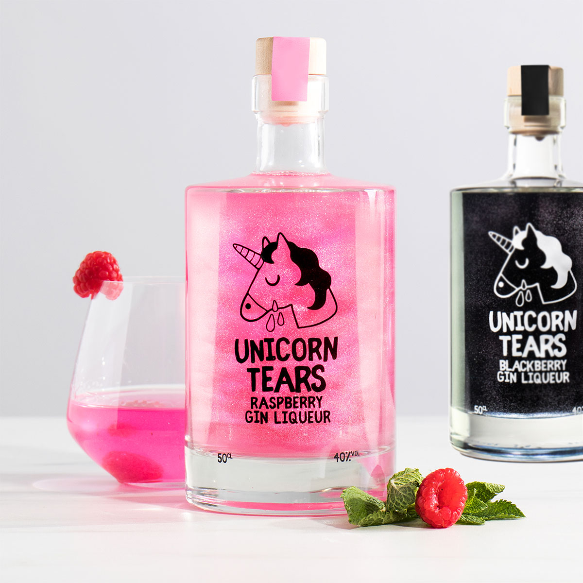 Einhorn-Tränen Gin mit Himbeere, Valentinstag Geschenk, Romantische Geschenke, Hochzeitsgeschenk, Geschenk, Geschenkidee