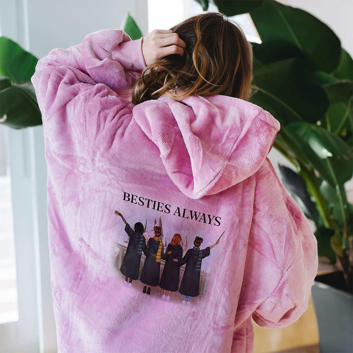 Personalisierbare Hoodie Decke Zauberinnen, Valentinstag Geschenk, Witzige Geschenke, Kleine Geschenke, Geschenk, Geschenkidee