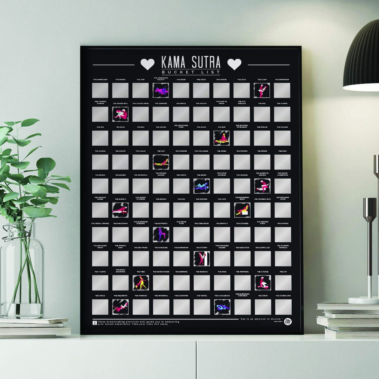 Rubbel-Poster 100 Kamasutra-Stellungen, Valentinstag Geschenk, Geburtstagsgeschenk, Geschenk Männer, Geschenk Freund, Geschenk Bruder, Geschenke Frauen, Geschenke Freundin, Geschenk Schwester, Romantische Geschenke, Hochzeitsgeschenk, Kleine Geschenke, Ge