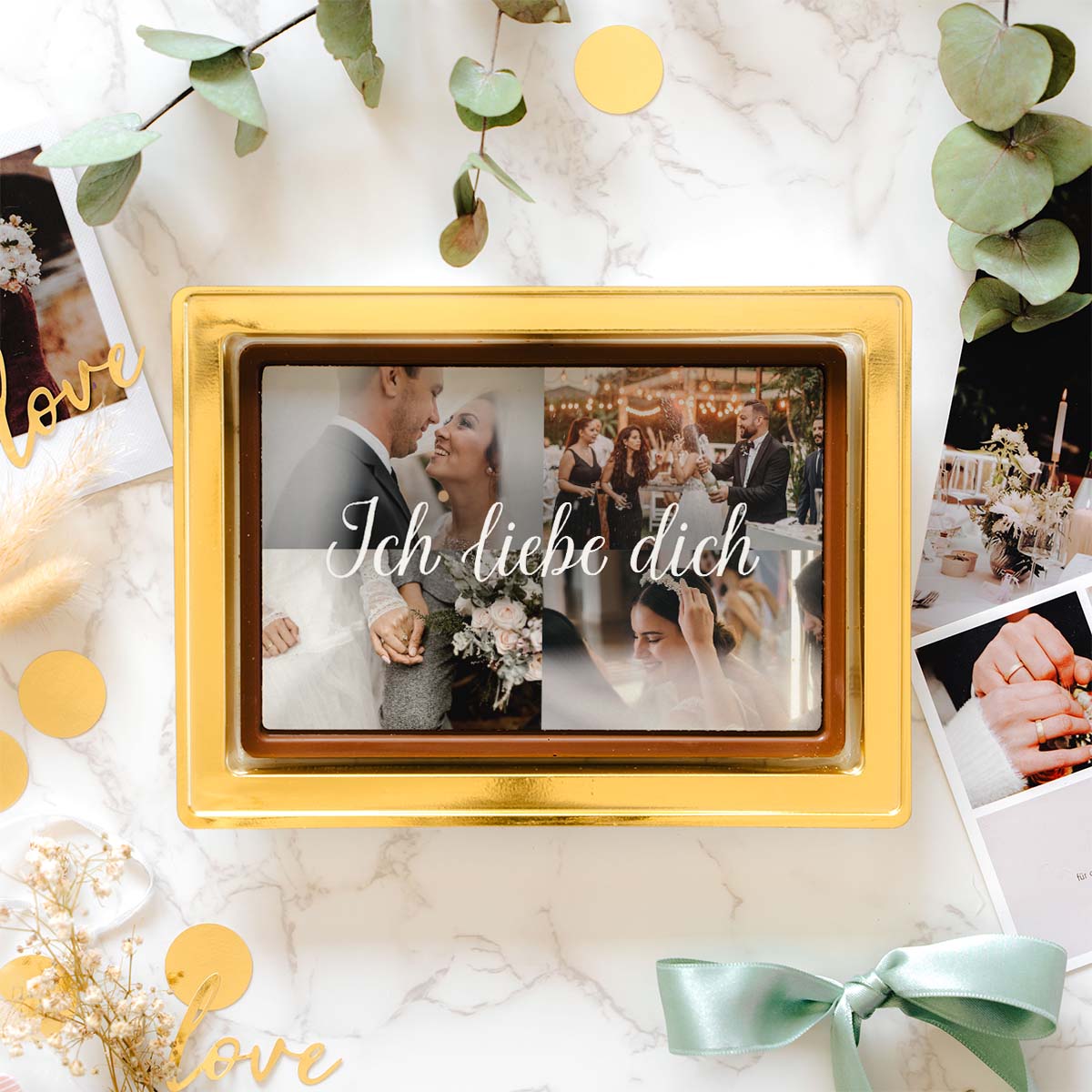 Personalisierte Schokolade als Karte mit 4 Fotos und Text, Valentinstag Geschenk, Fotogeschenk, Witzige Geschenke, Romantische Geschenke, Hochzeitsgeschenk, Kleine Geschenke, Geschenk, Geschenkidee