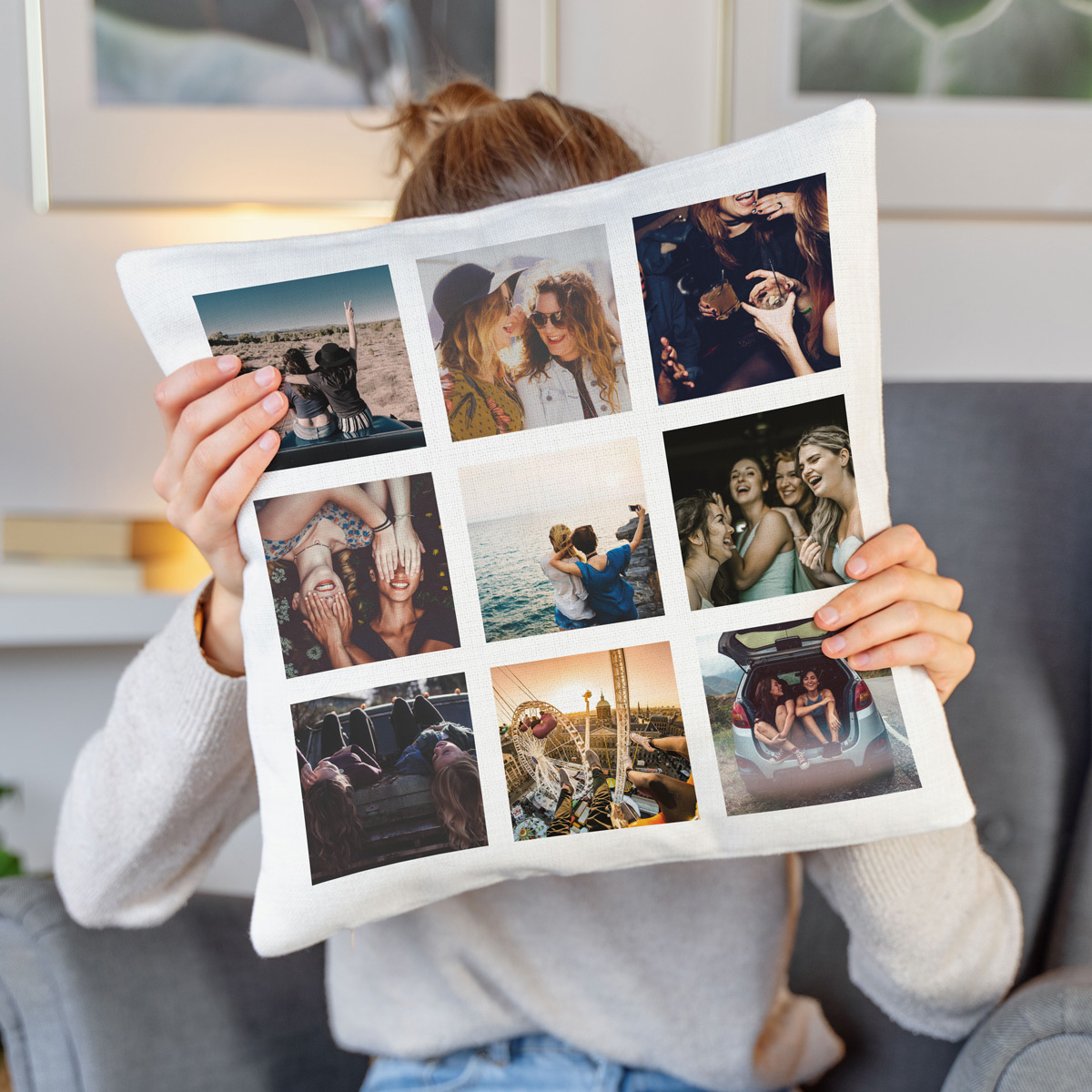 Personalisierbarer Kissenbezug mit 9 Bildern, Valentinstag Geschenk, Fotogeschenk, Geburtstagsgeschenk, Geschenke Frauen, Geschenke Freundin, Geschenk Schwester, Geschenk Mama, Witzige Geschenke, Romantische Geschenke, Hochzeitsgeschenk, Geschenk, Geschen