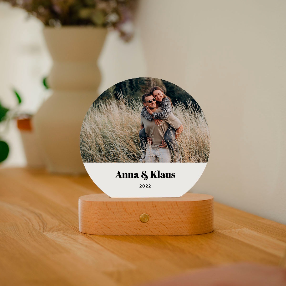 Personalisierbare LED-Lampe mit Foto und Text, Valentinstag Geschenk, Fotogeschenk, Romantische Geschenke, Hochzeitsgeschenk, Kleine Geschenke, Geschenk, Geschenkidee