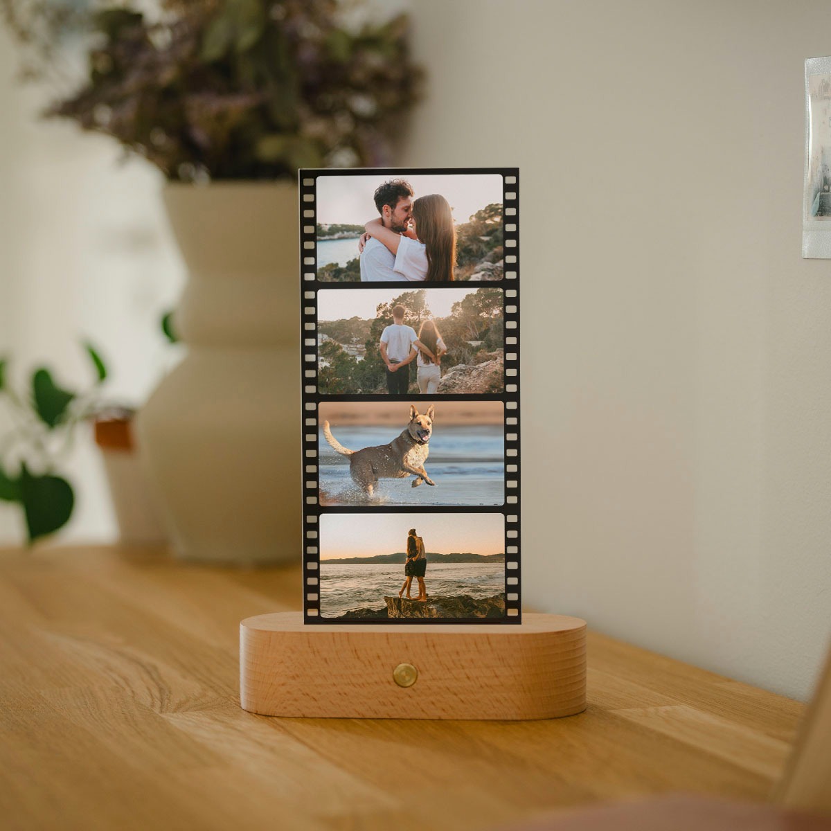 Personalisierbare LED-Lampe Filmstreifen mit Fotos, Fotogeschenk, Geburtstagsgeschenk, Geschenke Frauen, Geschenke Freundin, Geschenk Schwester, Geschenk Mama, Romantische Geschenke, Hochzeitsgeschenk, Kleine Geschenke, Geschenk, Geschenkidee